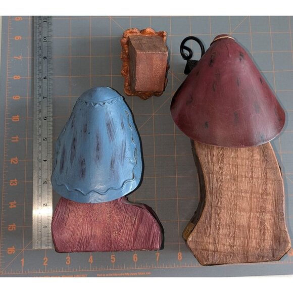 Nativity Set w/ Holy Family 3 Wise Men & Camel Wood/Metal/Ceramic Rustic - Picture 16 of 16